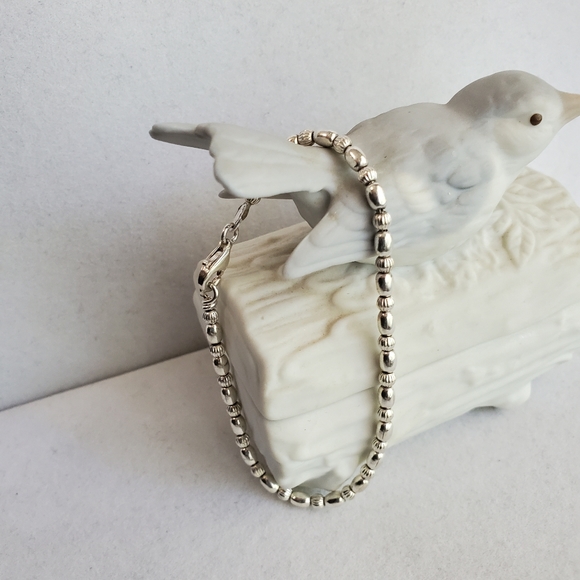 Sterling Round and Oval Bead Bracelet - Picture 5 of 16